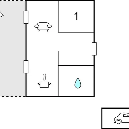 1 Bedroom Awesome In Lägenhet